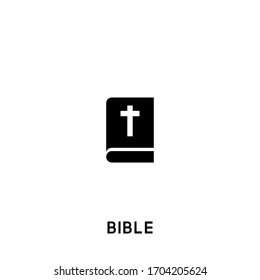 bible vector icon. bible black sign on white background. bible icon for web and app