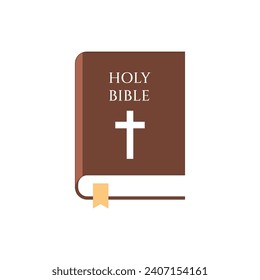 Bible vector icon. Bible book black vector, icon on a white background