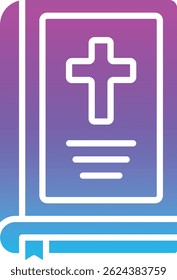 Vektorsymbol der Bibel. Kann für Druck-, Mobil- und Web-Anwendungen verwendet werden.