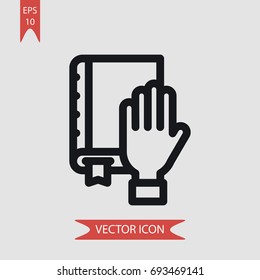 Bible vector icon, illustration symbol