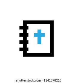 Bible vector icon. Pictogram from set Smartphone Essentials. Isolated on white background