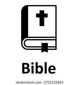 Bibel-Vektor-Symbol, das leicht ändern oder bearbeiten kann

