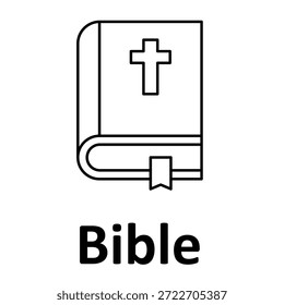Icono del Vector de la Biblia que puede modificar o editar fácilmente
