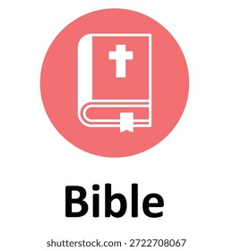 Icono del Vector de la Biblia que puede modificar o editar fácilmente
