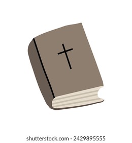 Ilustración vectorial de la Biblia en estilo doodle.