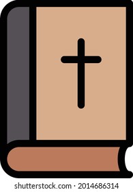 bible vector line colour icon