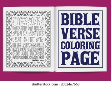 Bible Verse Coloring Pages, Christian Lettering coloring page for children and adults. Bible Verse Coloring Pages, Christian religious typography coloring page for children and adults.