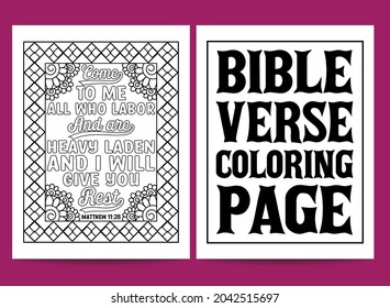 Páginas de Biblia Verse Coloring, página de colorear con letras cristianas para niños y adultos. Páginas de Biblia Verse Coloring, página de coloreo de tipografía religiosa cristiana para niños y adultos.