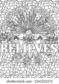 Bible Verse Coloring Pages, Christian Lettering coloring page for children and adults. Bible Verse Coloring Pages, Christian religious typography coloring page for children and adults.