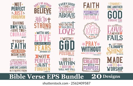 Bible Verse, EPS Bundle And , Single Design, Christian Design