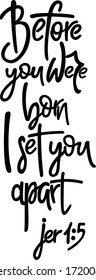 Bible verse hand drown text. Created in a doodle style lettering illustration.