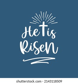 Bible verse He has risen from matthew 28, vector illustration