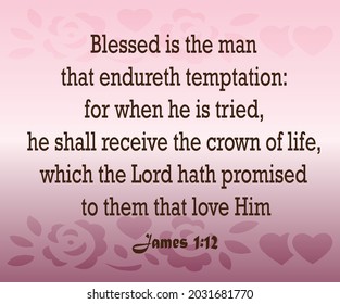 Bible Verse James 112 Blessed Man Stock Vector (Royalty Free ...