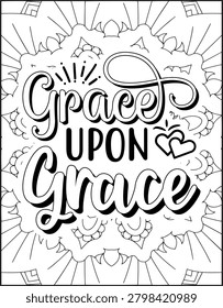 Bible Verse Quote Coloring Page for Adults. Holy Bible Quote Mandala Coloring Page