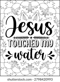 Bible Verse Quote Coloring Page for Adults. Holy Bible Quote Mandala Coloring Page