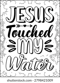 Bible Verse Quote Coloring Page for Adults. Holy Bible Quote Mandala Coloring Page