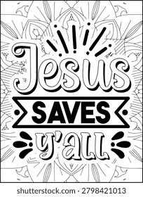 Bible Verse Quote Coloring Page for Adults. Holy Bible Quote Mandala Coloring Page