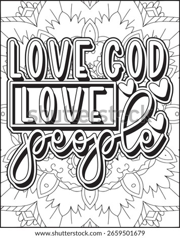 Bible Verse Quote Coloring Page for Adults. Bible Verse Mandala Coloring Page