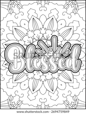 Bible Verse Quote Coloring Page for Adults. Bible Quote Mandala Coloring Page