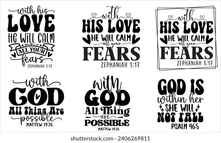 Bible Verse T shirt Design, Bible Verse Design Template, Bible Verse Design Bundle.