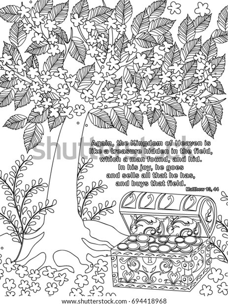 Download Bible Verses Coloring Book Page Stock Vector Royalty Free 694418968