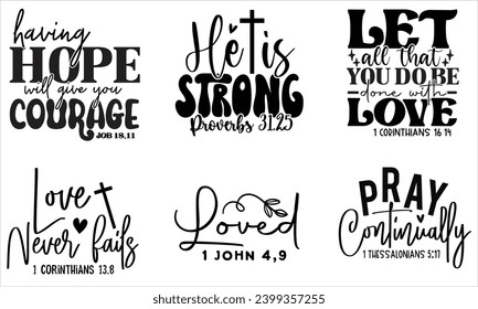 Bible Verses T shirt, Bible Verses Design template, Bible Verses Tshirt Bundle.