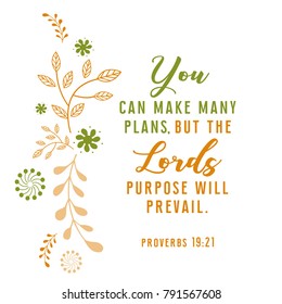 Bible versus, quote with wreath floral design, vector