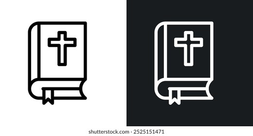 Bibleline in Thin line black color. flat simple vector symbols illustration.