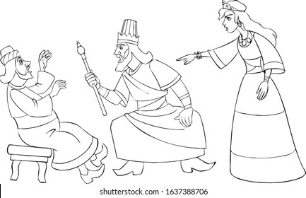 Biblical Book of Esther, Purim, Bible story, illustration