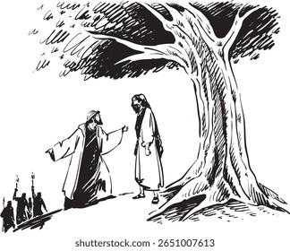 Biblical Encounter Under the Tree An Exploration of Themes, Characters, and Spirituality