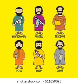 Biblical illustration. The apostles of Jesus Christ.