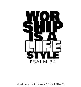 Biblical Phrase, Christian faith, typography for print or use as poster, card, flyer or T shirt