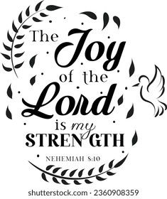 Biblical Phrase, Christian Faith, typography for print or use as poster, card, flyer or T Shirt	
