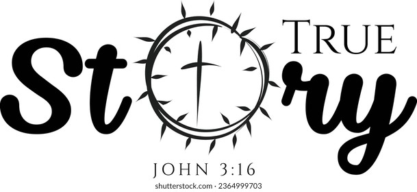 Biblical Phrase, Christian Faith, typography for print or use as poster, card, flyer or T Shirt