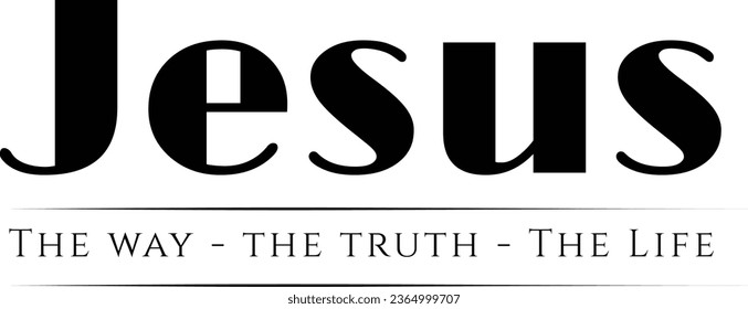 Biblical Phrase, Christian Faith, typography for print or use as poster, card, flyer or T Shirt