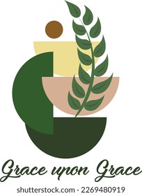 Biblical Phrase with Floral Design. Christian typography for print or use as poster, card, flyer or T shirt