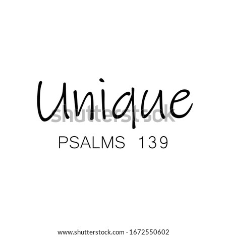 Biblical Phrase from Psalm 139, Unique, Christian faith, typography for print or use as poster, card, flyer or T Shirt