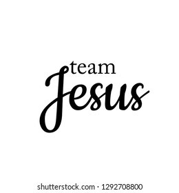 Frase bíblica, equipo Jesús, tipografía para impresión o uso como afiche, volante o pantalones 