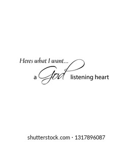 Biblical Phrase, typography for print or use as poster, flyer or T shirt