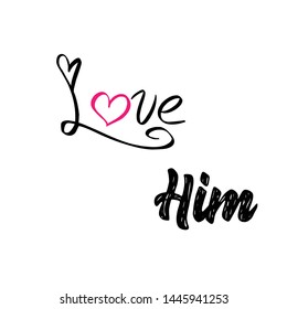 Biblical Phrase, typography for print or use as poster, card, flyer or T shirt