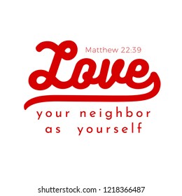 Biblical Scripture Verse Matthew Gospel Love Stock Vector (Royalty Free ...