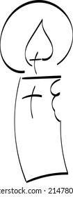Biblical Symbol. Christian Line icon. use as book clipart, stationery, Office stationery. Printable coloring page for kids.
