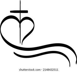 Biblical Symbol. Christian Line icon. use as book clipart, stationery, Office stationery. Printable coloring page for kids.