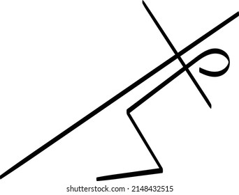 Biblical Symbol. Christian Line icon. use as book clipart, stationery, Office stationery. Printable coloring page for kids.