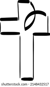 Biblical Symbol. Christian Line icon. use as book clipart, stationery, Office stationery. Printable coloring page for kids.