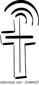 Biblical Symbol. Christian Line icon. use as book clipart, stationery, Office stationery. Printable coloring page for kids.