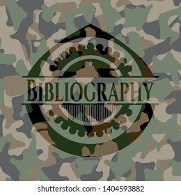 Bibliography camo emblem. Vector Illustration. Detailed.