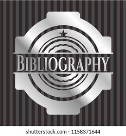 Bibliography silver shiny emblem