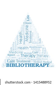 Bibliotherapy word cloud. Wordcloud made with text only.