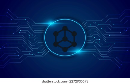 Bibox Token (BIX) coin logo with crypto currency themed circle background design. Bibox Finance  Token  currency vector illustration blockchain technology concept 